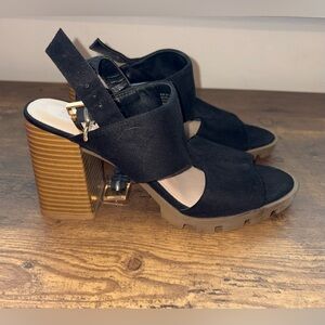 Stylish Black Platform Sandals